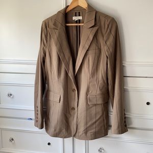 Tan soft cotton blazer